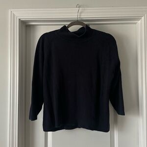 Christopher & Banks Navy Mockneck Sweater